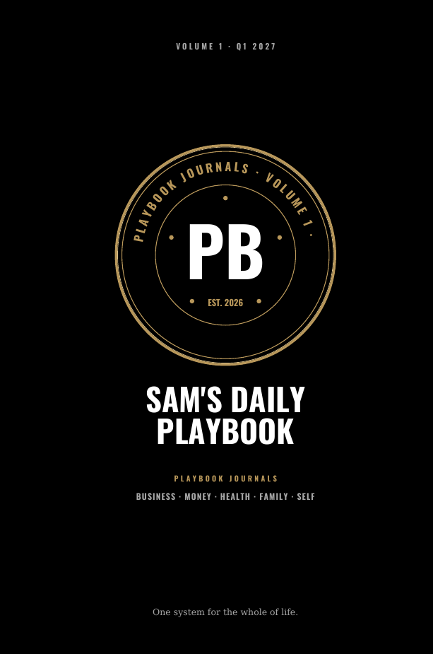 Sam's Daily Playbook, Classic Black & Brass cover