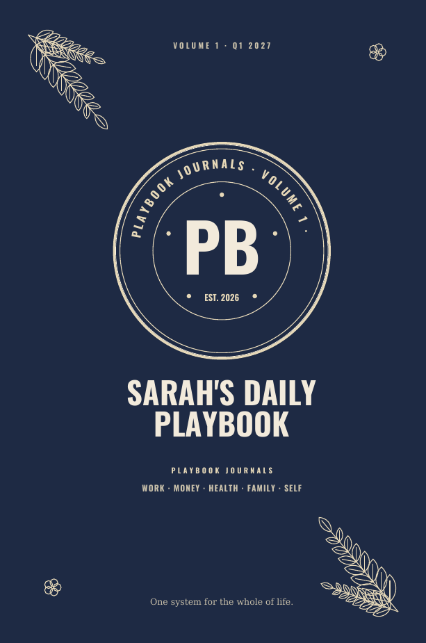 Sarah's Daily Playbook, Navy & Cream cover